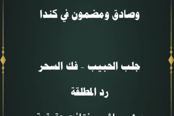 شيخ روحاني قوي وصادق في كندا – جلب الحبيب، فك السحر، رد المطلقة